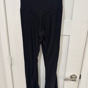 Aerie crossover Black High-Waisted Flare Pants